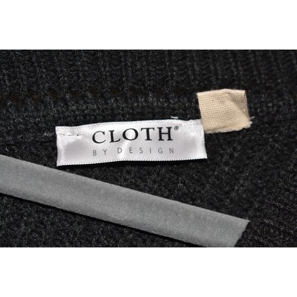 CLOTH BY DESIGN NEW $79 Long Sleeve V-Neck Button-Up Cardigan in‎ Charcoal Small - Picture 3 of 3